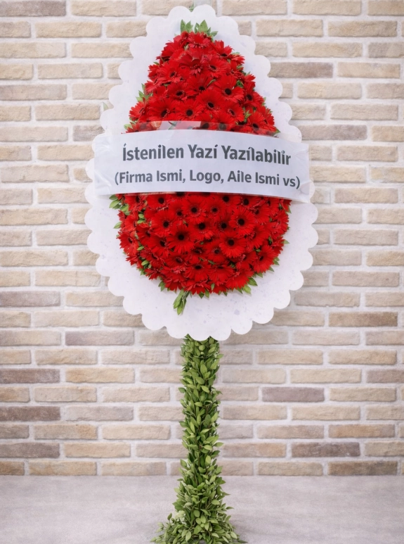 Kırmızı Gerbera Tek Katlı